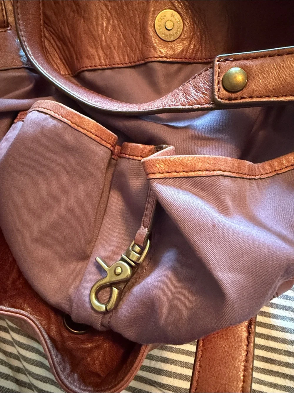 Kooba Rustic Brown Leather Hobo Bag
